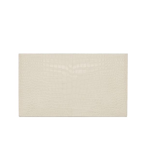 Pochette Uptown Shiny Embossed Crocodile Leather