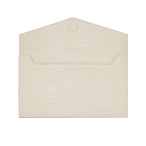 Pochette Uptown Shiny Embossed Crocodile Leather