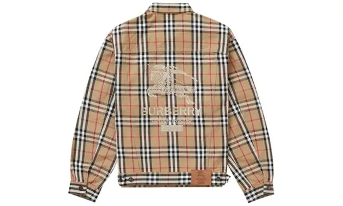 Denim jacket beige Supreme x Burberry