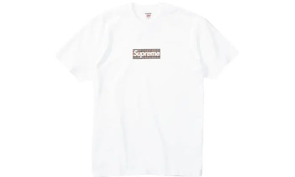 Box logo tee white Supreme x Burberry