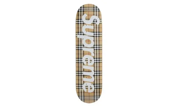 Skateboard deck beige Supreme x Burberry