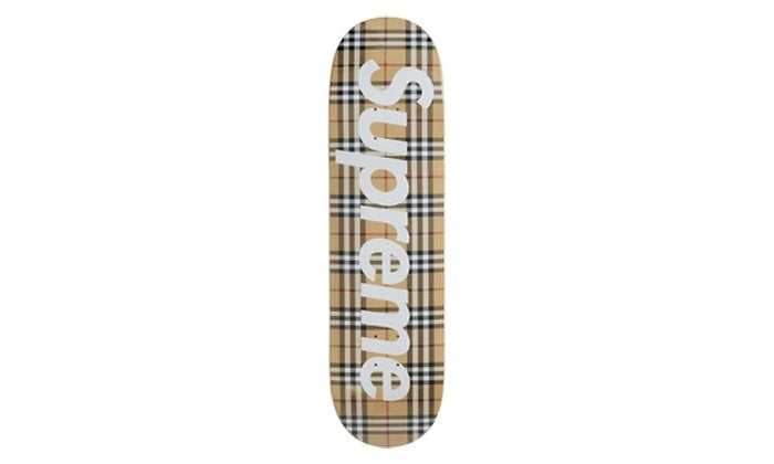 Supreme x Burberry skateboard deck beige