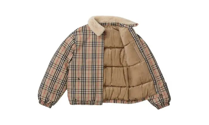 Puffer jacket beige Supreme x Burberry