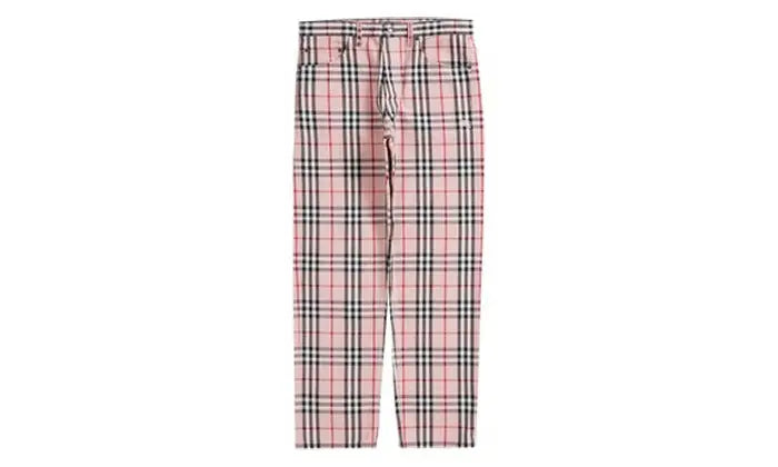 Supreme x Burberry regular jeans pink