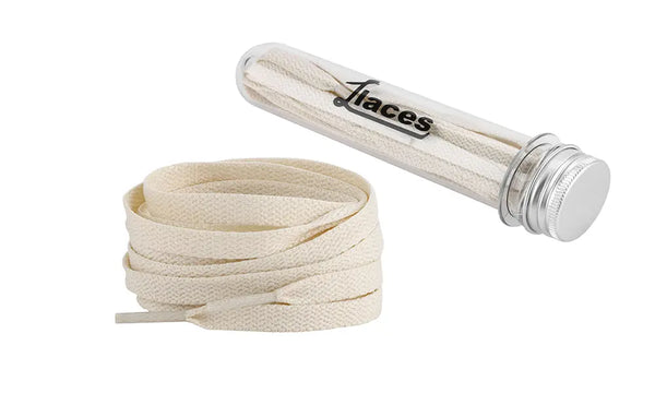 1LACES Cream Flat Laces Blckthemall