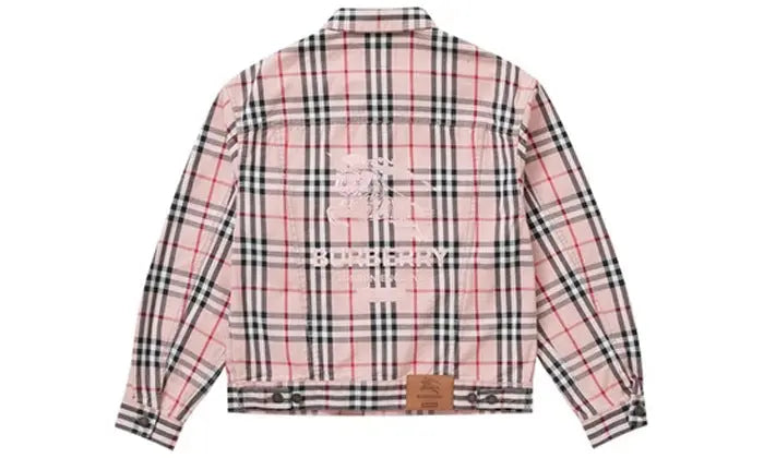 Denim jacket pink Supreme x Burberry