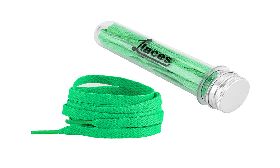 1LACES "Lucky" Green Flat Laces