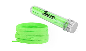 1LACES "Neon" Green Flat Laces Blckthemall