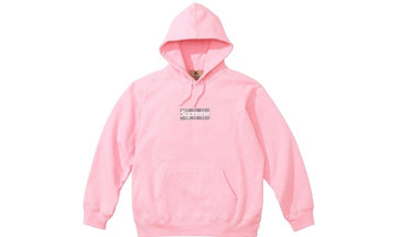 Supreme x Burberry box logo hoodie pink