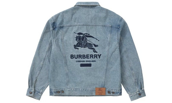 Supreme x Burberry denim jacket blue