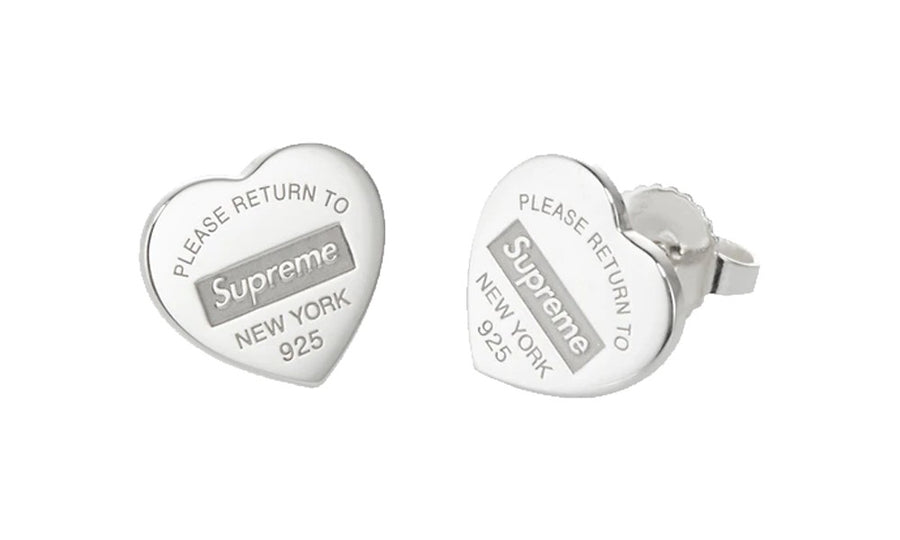 Supreme x Tiffany & Co Earrings return to heart tag
